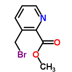 3-(溴甲基)吡啶-2-甲酸甲酯结构式