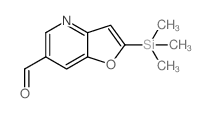 2-(三甲基甲硅烷基)呋喃并[3,2-b]吡啶-6-甲醛结构式