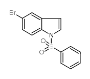 5-溴-1-(苯磺酰基)-1H-吲哚结构式