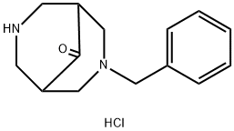 3-Benzyl-3,7-diaza-bicyclo[3.3.1]nonan-9-one dihydrochloride结构式