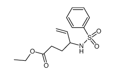 ethyl 4-(phenylsulfonamido)hex-5-enoate结构式