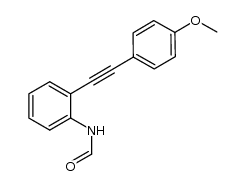 N-(2-((4-methoxyphenyl)ethynyl)phenyl)formamide结构式