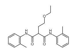 2-(2-ethoxyethyl)-N,N'-bis(2-methylphenyl)malonodiamide结构式