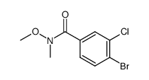 4-bromo-3-chloro-N-methoxy-N-methylbenzamide Structure