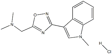 5[(二甲氨基)甲基]-3-(1-甲基-1H-吲哚-3-基)-1,2,4,-恶二唑盐酸盐结构式