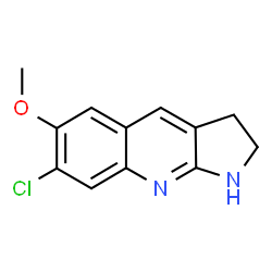 7-氯-6-甲氧基-2,3-二氢-1H-吡咯并[2,3-b]喹啉结构式