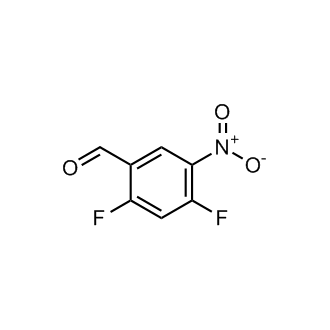 2,4-二氟-5-硝基苯甲醛结构式