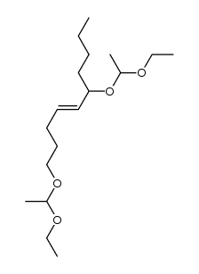 (E)-1,6-bis(1-ethoxyethoxy)dec-4-ene结构式