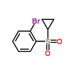 1-Bromo-2-(cyclopropylsulfonyl)benzene结构式