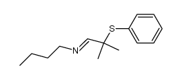 N-Butyl-2-phenylthioisobutylidenimine结构式