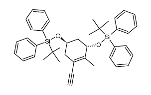 (3S,5R)-3,5-bis[((tert-butyldiphenyl)silyl)oxy]-1-ethynyl-2-methylcyclohex-1-ene结构式
