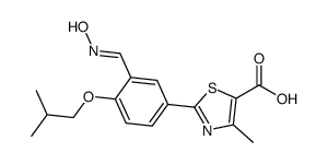 2-[3-[(羟基亚胺)甲基]-4-(2-甲基丙氧基)苯基]-4-甲基-5-噻唑羧酸结构式