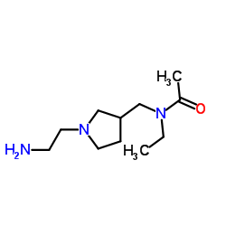 N-{[1-(2-Aminoethyl)-3-pyrrolidinyl]methyl}-N-ethylacetamide Structure