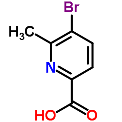 5-Bromo-6-methylpicolinic acid Structure