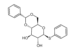 glycosyl sulfide phenyl 4,6-O-benzylidene-1S-β-D-gluco-pyranoside结构式