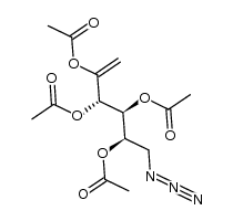 (+)-(3S,4S,5R)-6-azido-2,3,4,5-tetraacetoxyhex-1-ene结构式