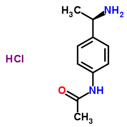 (R)-N-[4-(1-Amino-ethyl)-phenyl]-acetamide hydrochloride Structure