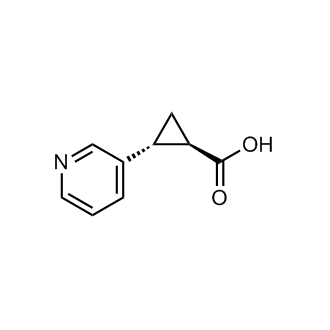 (1R,2R)-2-(吡啶-3-基)环丙烷-1-羧酸结构式