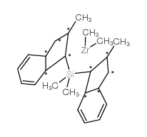 rac-Dimethylsilylenebis(2-methylindenyl)dimethylzirconium Structure