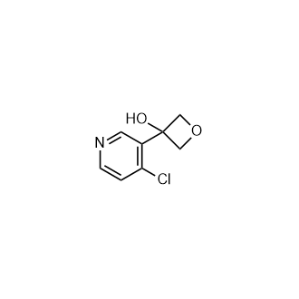 3-(4-氯吡啶-3-基)氧杂环丁烷-3-醇结构式