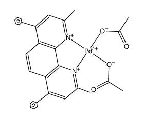 [η2-bathocuproine]palladium(II) diacetate Structure