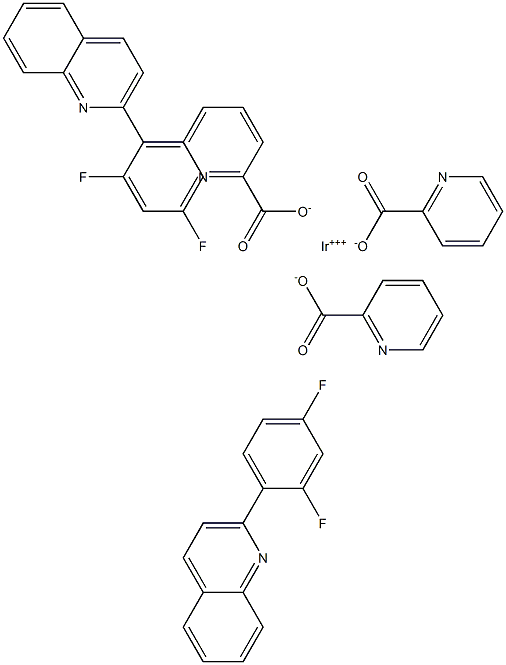 Iridium(III) bis(2-(2,4-difluorophenyl)quinoline) picolinate Structure