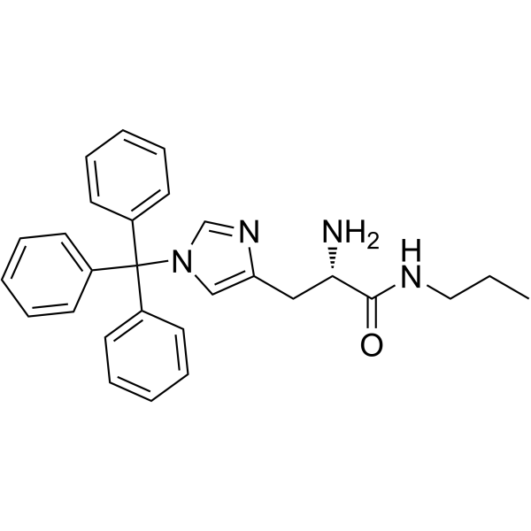 N(im)-三苯甲基-L-组氨酸-丙酰胺结构式