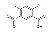 2-hydroxy-4-methyl-5-nitro-benzoic acid结构式