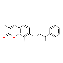 3,4,8-Trimethyl-7-(2-oxo-2-phenylethoxy)-2H-chromen-2-one结构式
