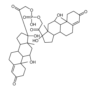 bis[2-[(8S,9S,10R,11S,13S,14S,17R)-11,17-dihydroxy-10,13-dimethyl-3-oxo-2,6,7,8,9,11,12,14,15,16-decahydro-1H-cyclopenta[a]phenanthren-17-yl]-2-oxoethyl] hydrogen phosphate Structure