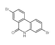 3,8-dibromo-5H-phenanthridin-6-one结构式