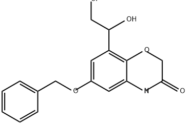 2H-1,4-Benzoxazin-3(4H)-one, 8-(2-chloro-1-hydroxyethyl)-6-(phenylmethoxy)- Structure