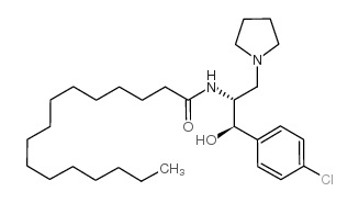 Hexadecanamide, N-[(1R,2R)-2-(4-chlorophenyl)-2-hydroxy-1-(1-pyrrolidinylmethyl)ethyl]- Structure