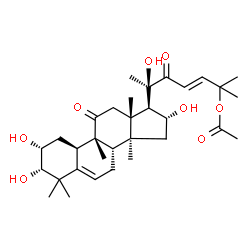 (10α)-25-Acetoxy-2α,3α,16α,20-tetrahydroxy-9β-methyl-19-norlanosta-5,23-diene-11,22-dione结构式