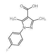 1-(4-氟苯基)-3,5-二甲基-1H-吡唑-4-羧酸结构式