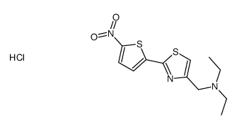 N-ethyl-N-[[2-(5-nitrothiophen-2-yl)-1,3-thiazol-4-yl]methyl]ethanamine,hydrochloride Structure