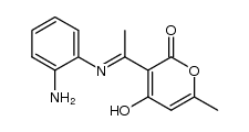 (3-[(1-E)-N-(2-aminophenyl)ethanimidoyl]-4-hydroxy-6-methyl-2H-pyran-2-one)结构式
