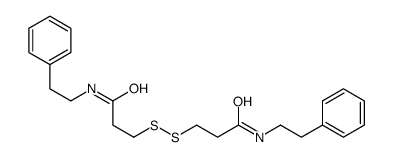 3-[[3-oxo-3-(2-phenylethylamino)propyl]disulfanyl]-N-(2-phenylethyl)propanamide结构式