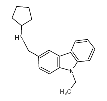 N-[(9-ethylcarbazol-3-yl)methyl]cyclopentanamine结构式