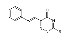 3-(methylthio)-6-styryl-1,2,4-triazin-5(2H)-one结构式