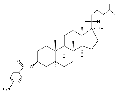 4-amino-benzoic acid-(5α-cholestanyl-(3β)-ester) Structure