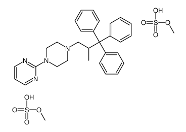 methyl hydrogen sulfate,2-[4-(2-methyl-3,3,3-triphenylpropyl)piperazin-1-yl]pyrimidine结构式