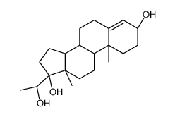(20R)-孕烯-4-烯-3,17,20-三醇结构式