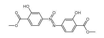 2,2'-dihydroxy-4,4'-azoxy-di-benzoic acid dimethyl ester Structure