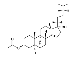 3β-acetoxy-5α-ergost-14-ene结构式