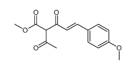 2-acetyl-5-(4-methoxy-phenyl)-3-oxo-pent-4-enoic acid methyl ester Structure