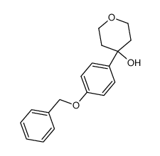 4-[4-(benzyloxy)phenyl]tetrahydro-2H-pyran-4-ol结构式