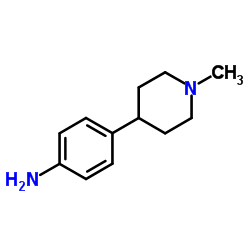 4-(1-甲基-4-哌啶基)苯胺结构式