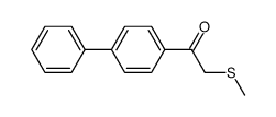 1-([1,1'-biphenyl]-4-yl)-2-(methylthio)ethan-1-one结构式