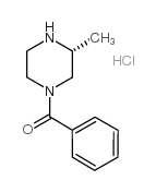 (R)-1-苯甲酰基-3-甲基哌嗪盐酸盐结构式